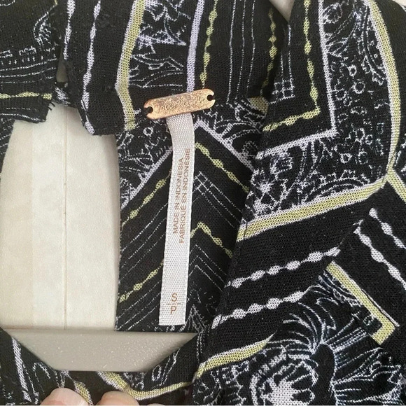 Free People Black and White High Neck Tunic Size Small - Picture 3 of 9